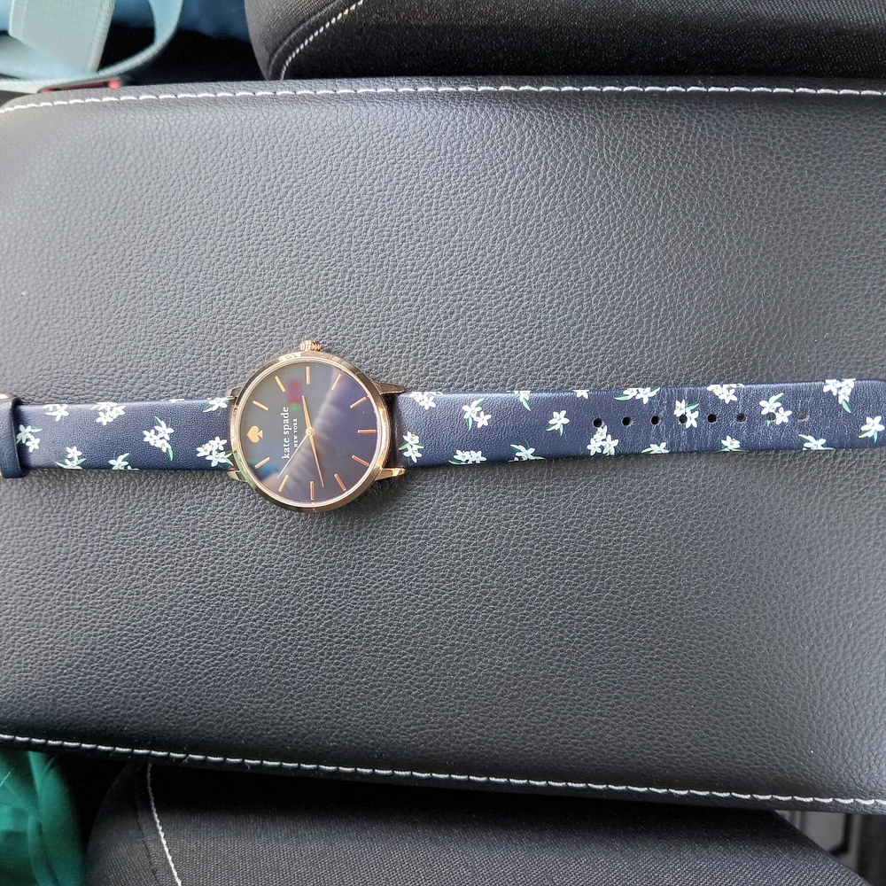 Kate Spade Blue Floral Watch with Gold Accents - Picture 2 of 11